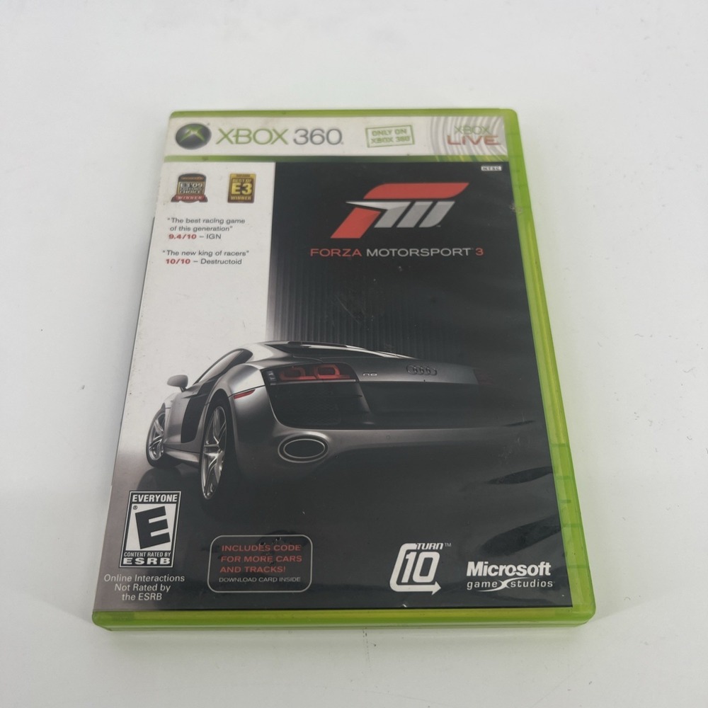 Forza Motorsport 3 (Xbox 360, 2009) Complete - Tested Works
